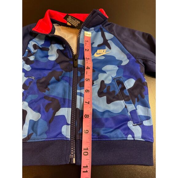 Nike Blue Camo Zipdown Track Sweatshirt Baby Infant Size 12 Months - Picture 8 of 8